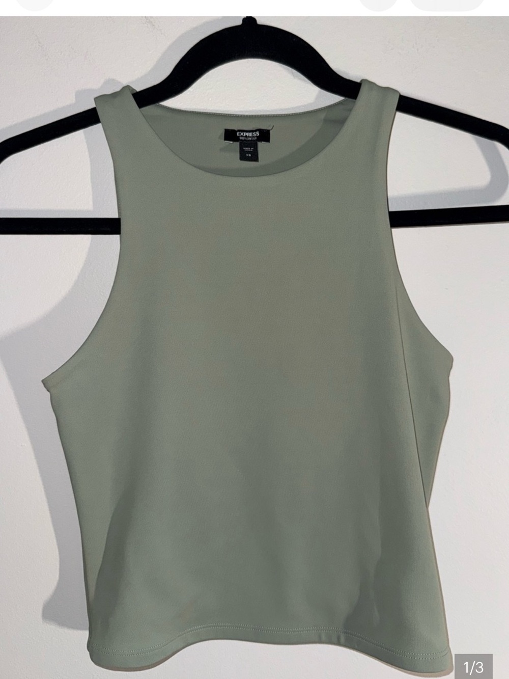 Express Sage Green High Neck Tank Top